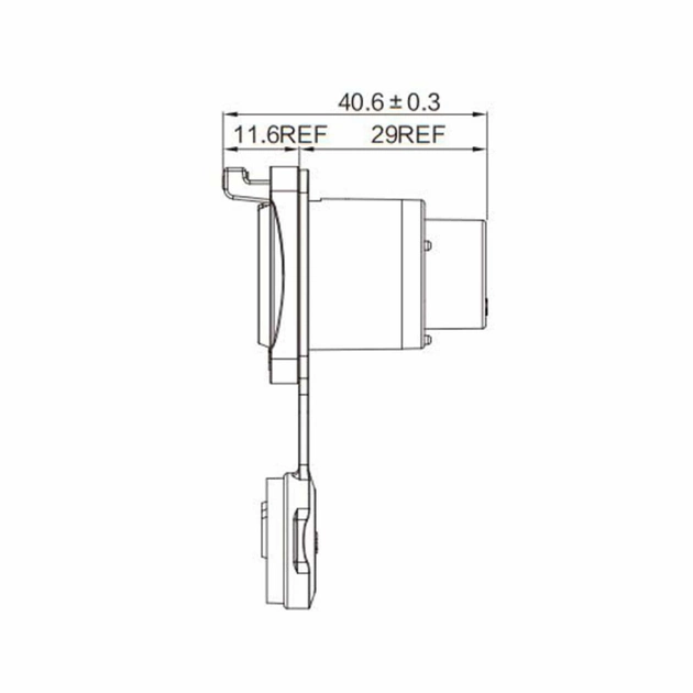 Герметичный разъем Cnlinko RJ-45 YT-RJ45-JSX-16-001 панельная розетка (57023) - фото 4