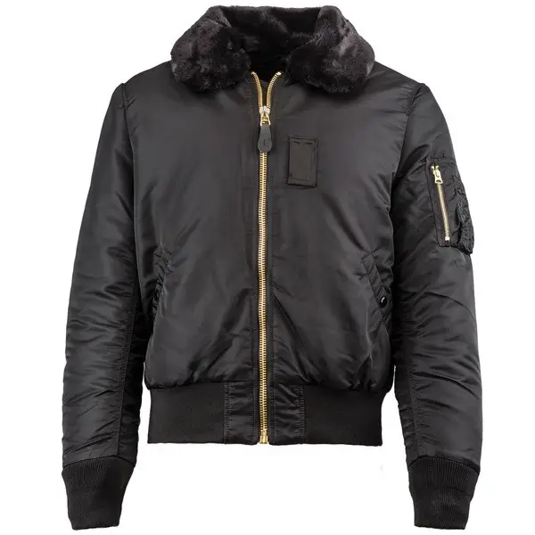 Бомбер Alpha Industries B-15 Slim Fit Flight Jacket L Black (MJB45500C1BL) - фото 1