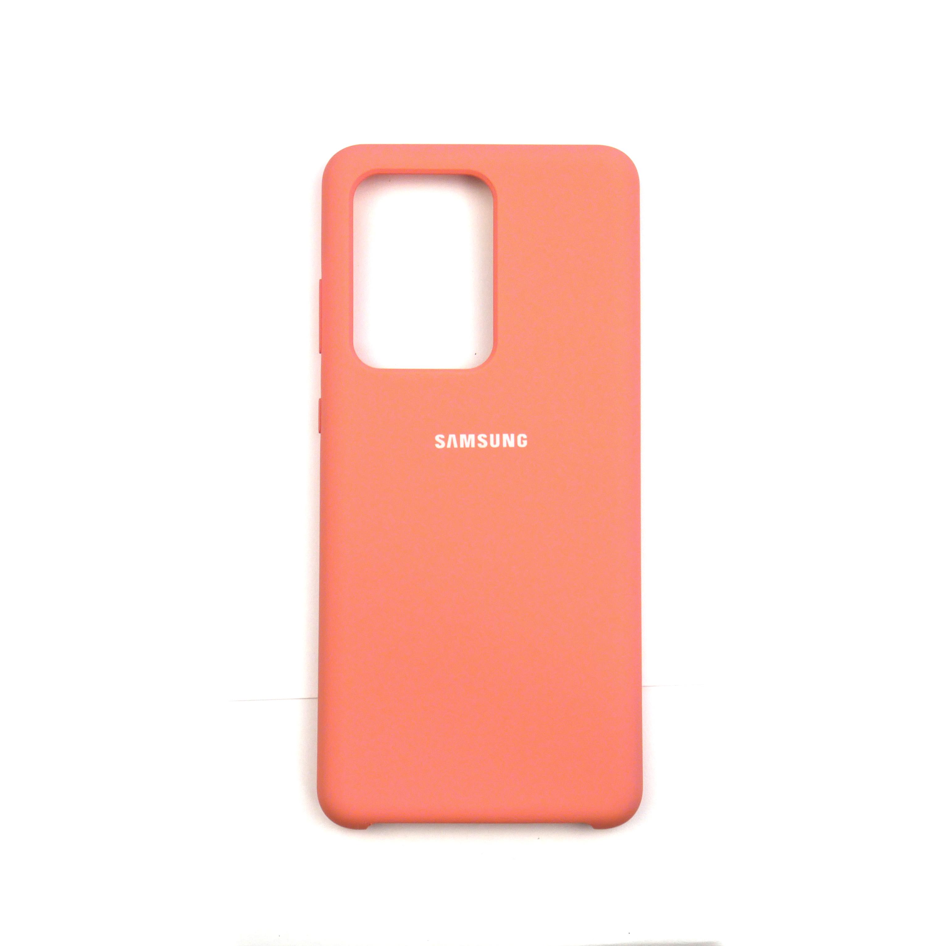 Чехол Jelly Silicone Case Samsung S20 Ultra Peach Pink (35)