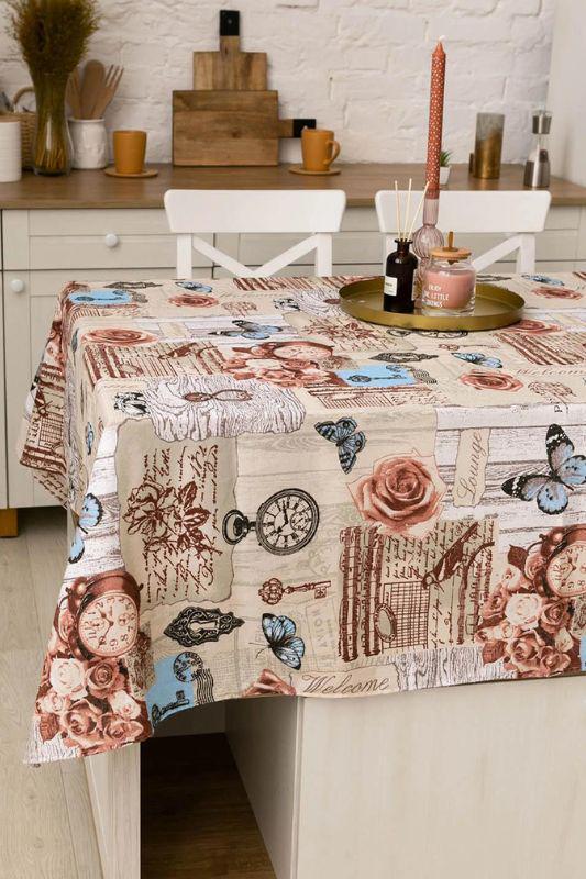 Скатертина на стіл 150x180 см Носи Своє 150x220 см Коричневий (1099-1)