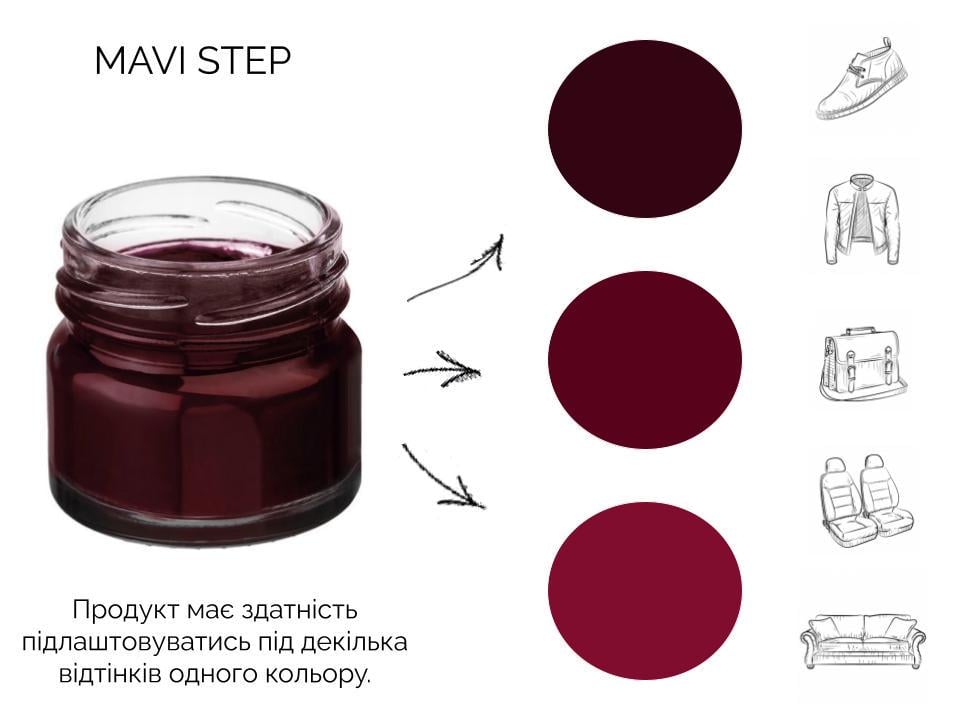 Крем для взуття та шкіри Mavi Step Creme de Beaute 25 мл Бордовий (C01/111/025) - фото 3