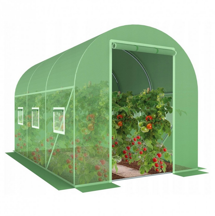 Теплиця садова Bonro UP-6 м з оцинкованим каркасом Зелений (32373860)