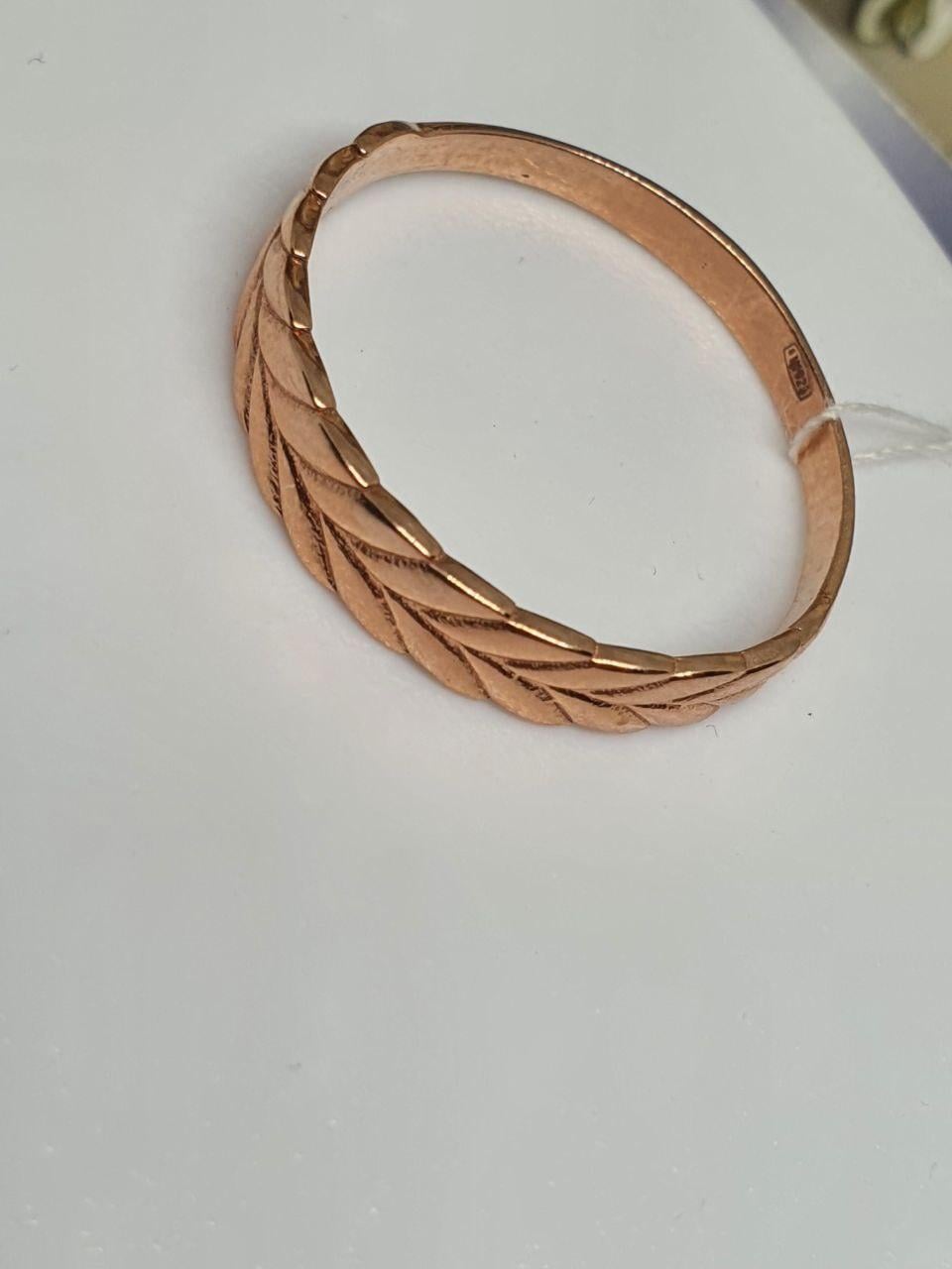 Серебряное кольцо 925 проба с колоском 4 мм позолота р. 18 (2797451685)