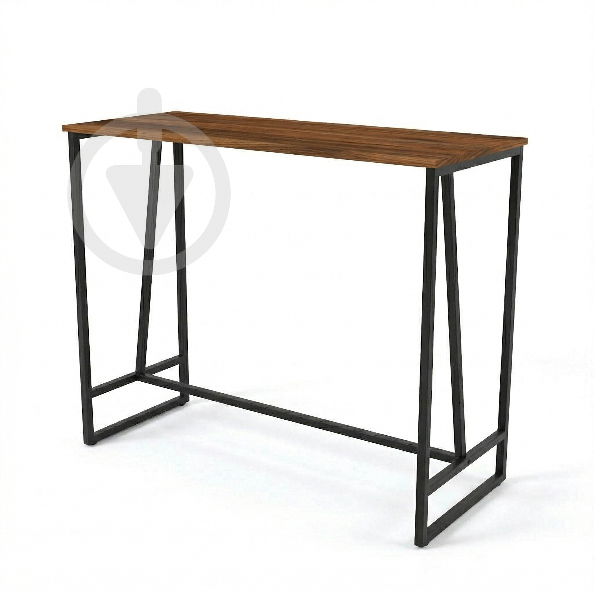 Барный стол AVVS Remond Лофт 1110х470 мм натуральное дерево 20 мм/металлический каркас Черный/Орех Барный стол AVVS Remond Лофт 1110х470 мм натуральное дерево 20 мм/металлический каркас Черный/Орех