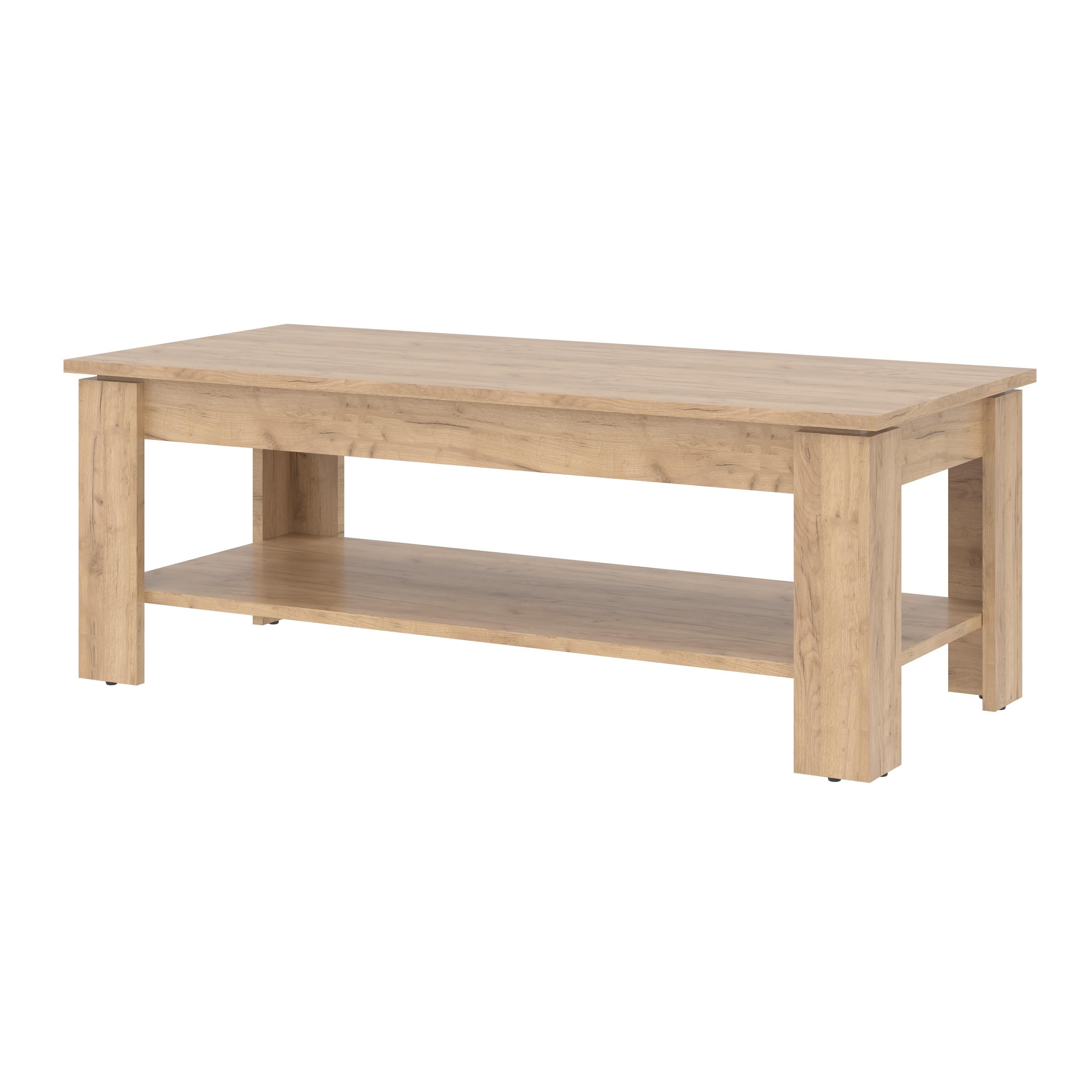 Стіл журнальний MEBLIBUD BELLA 2 з полицею 110х50х40 см Дуб крафт Золотий Стіл журнальний MEBLIBUD BELLA 2 з полицею 110х50х40 см Дуб крафт Золотий