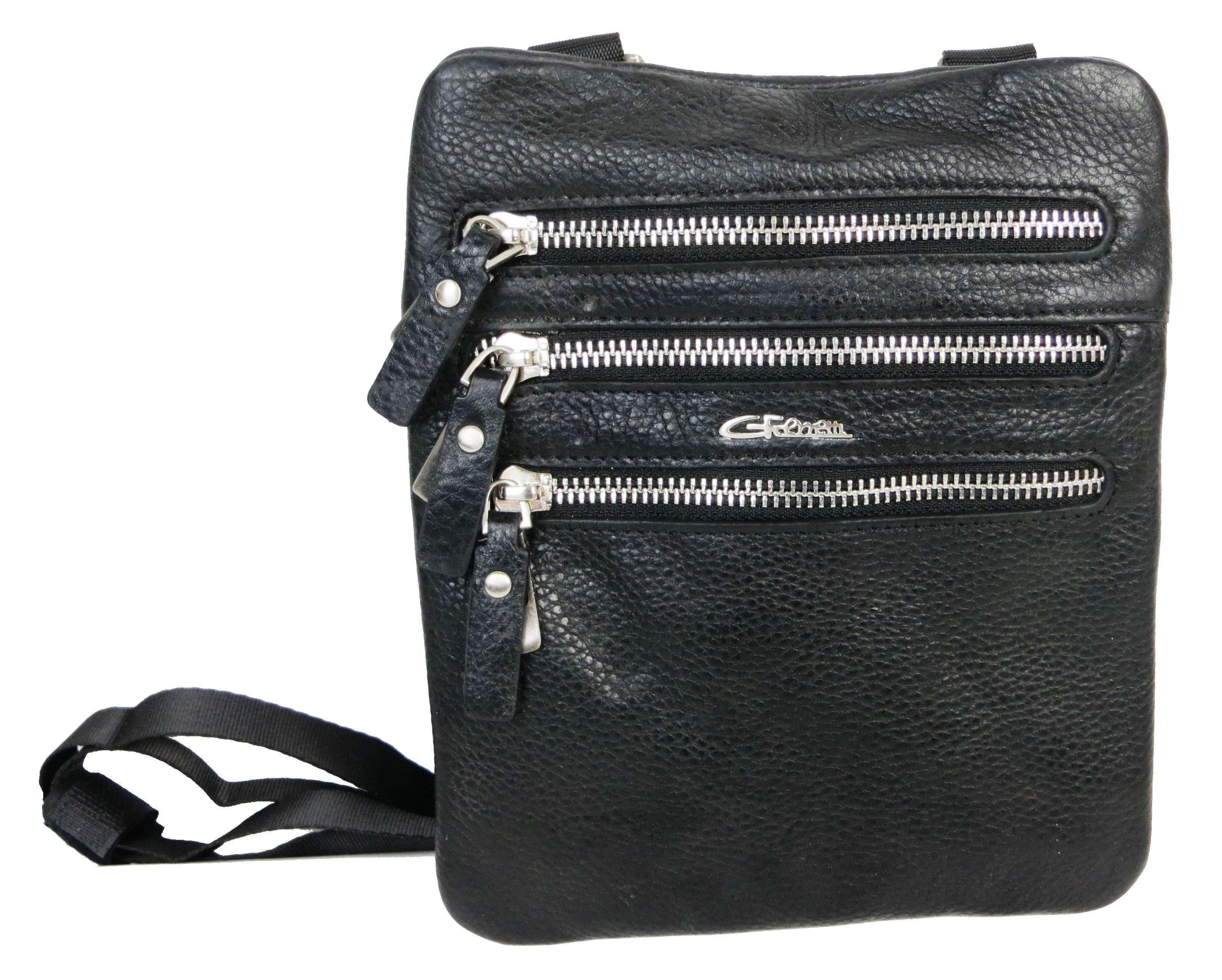 Сумка мужская Giorgio Ferretti кожаная Черный (B8766-39)