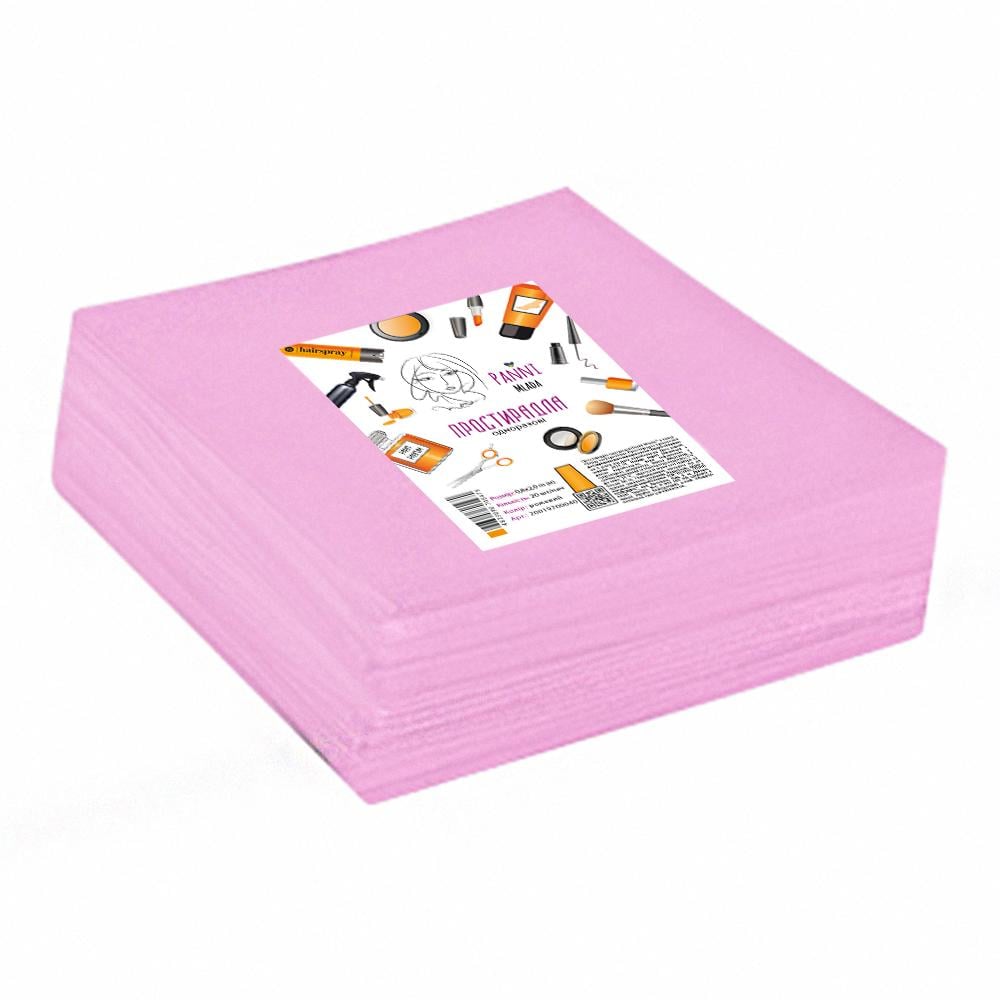 Одноразовые простыни Panni Mlada из спанбонда 20 г/м² 0,8х2,0 м 20 шт./пач Розовый (2538725407)