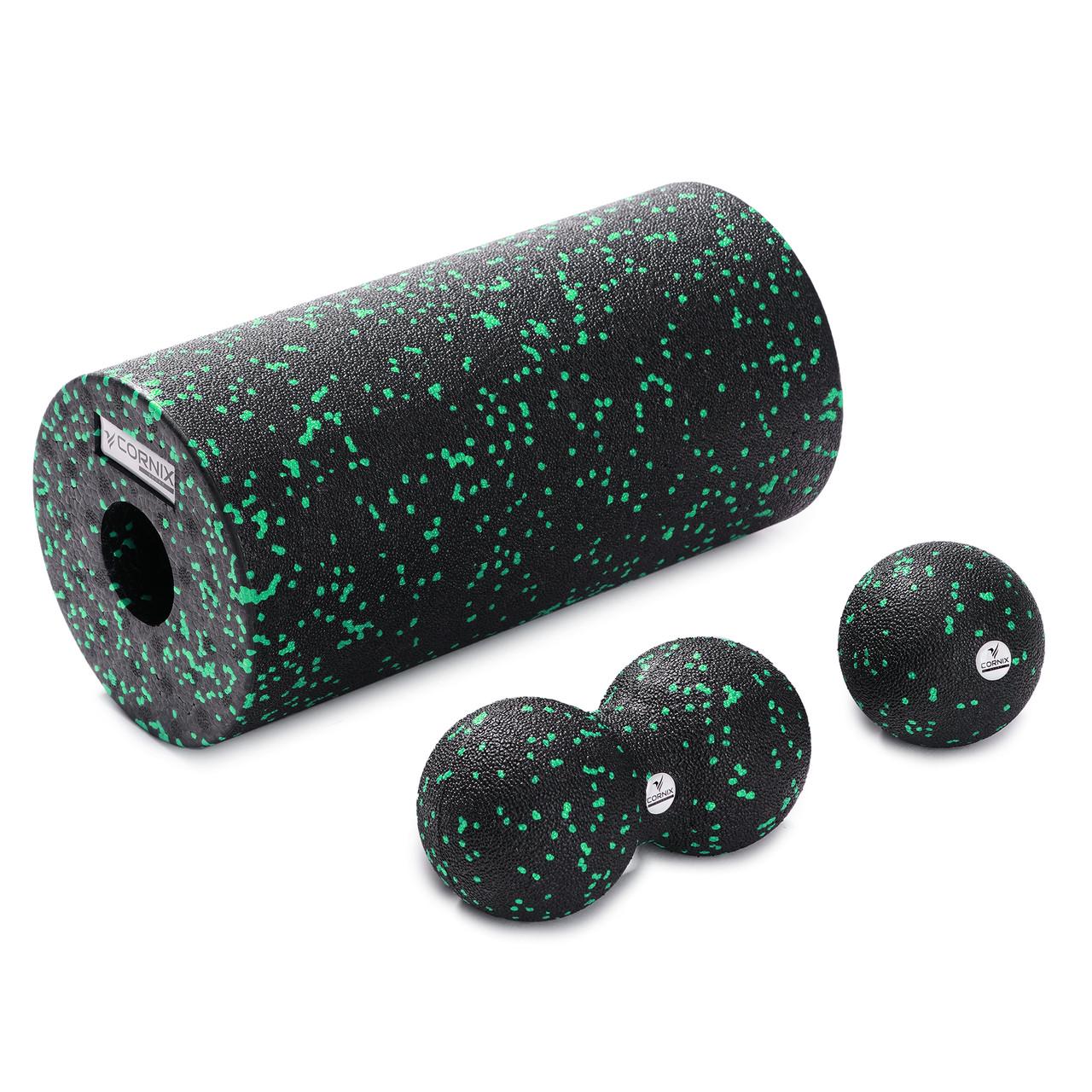 Масажний набір Cornix Ball 8 см/Duoball 8х16 см/Foam Roller 30х15 см XR-0079 (2375564398)
