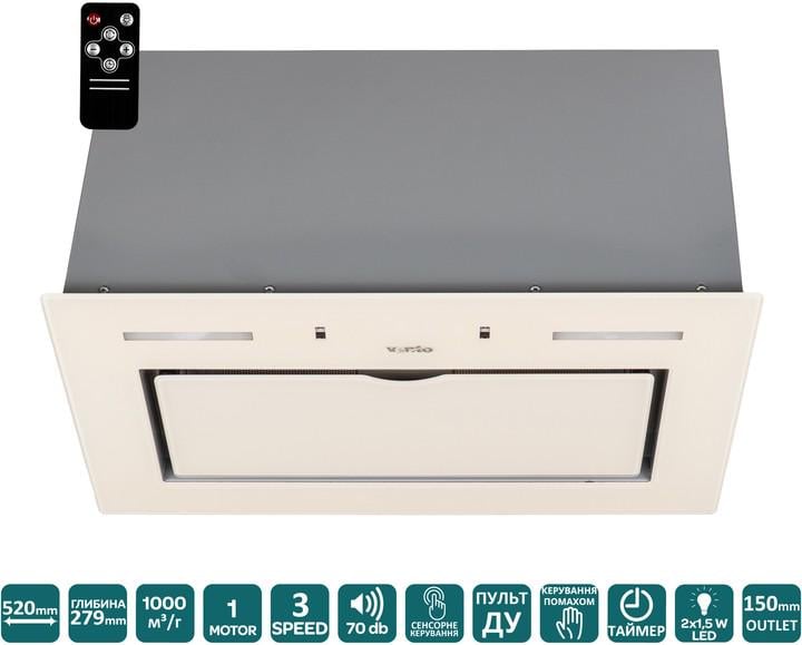 Витяжка Ventolux PUNTO 520/279 IVG 1000 TRC MS (11166) - фото 2