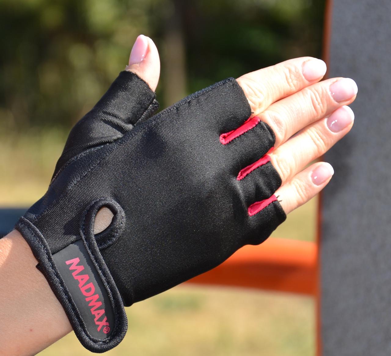 Перчатки для фитнеса MadMax MFG-251 Rainbow XS Rubine Red (A-012633) - фото 6