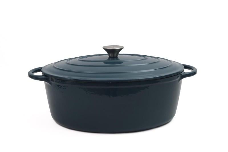 Каструля чавунна овальна NOIS Tierra 830393 34x26 см Темно-зелений - фото 1 Каструля чавунна овальна NOIS Tierra 830393 34x26 см Темно-зелений - фото 1