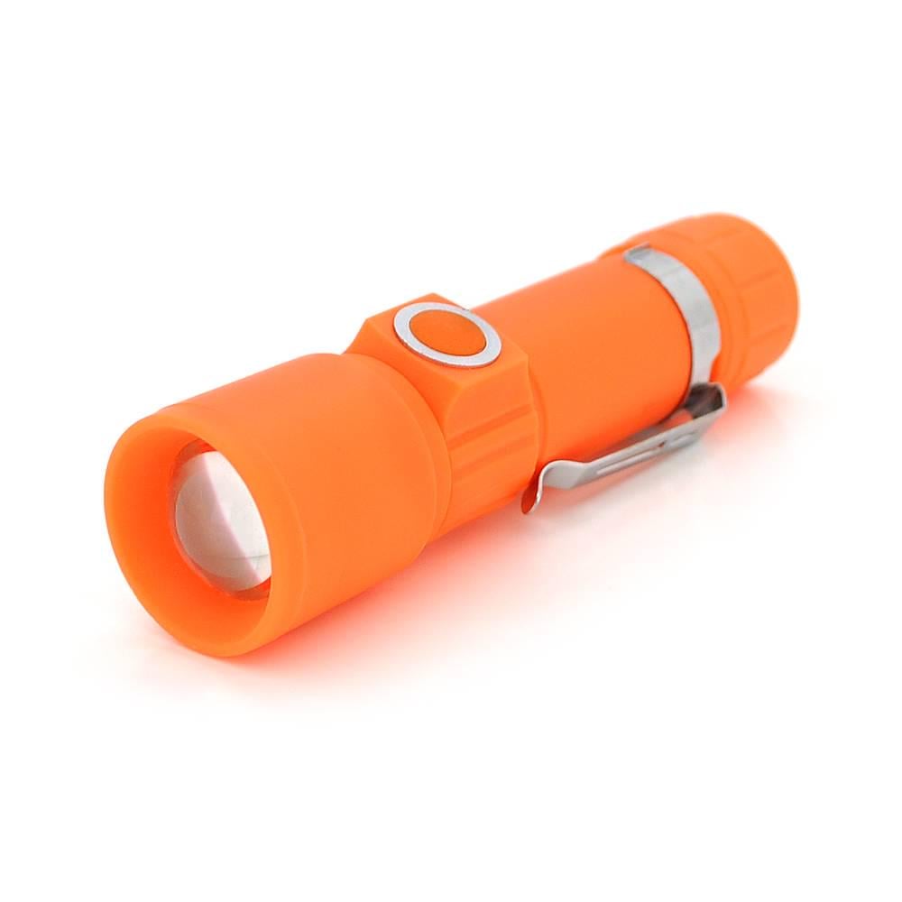 Ліхтар ручний Powermaster MX-616S 1LED Cree Q5 10W 3 режими ZOOM 18650/2400 вбудований IP44 USB 113х29х25 мм (28670)