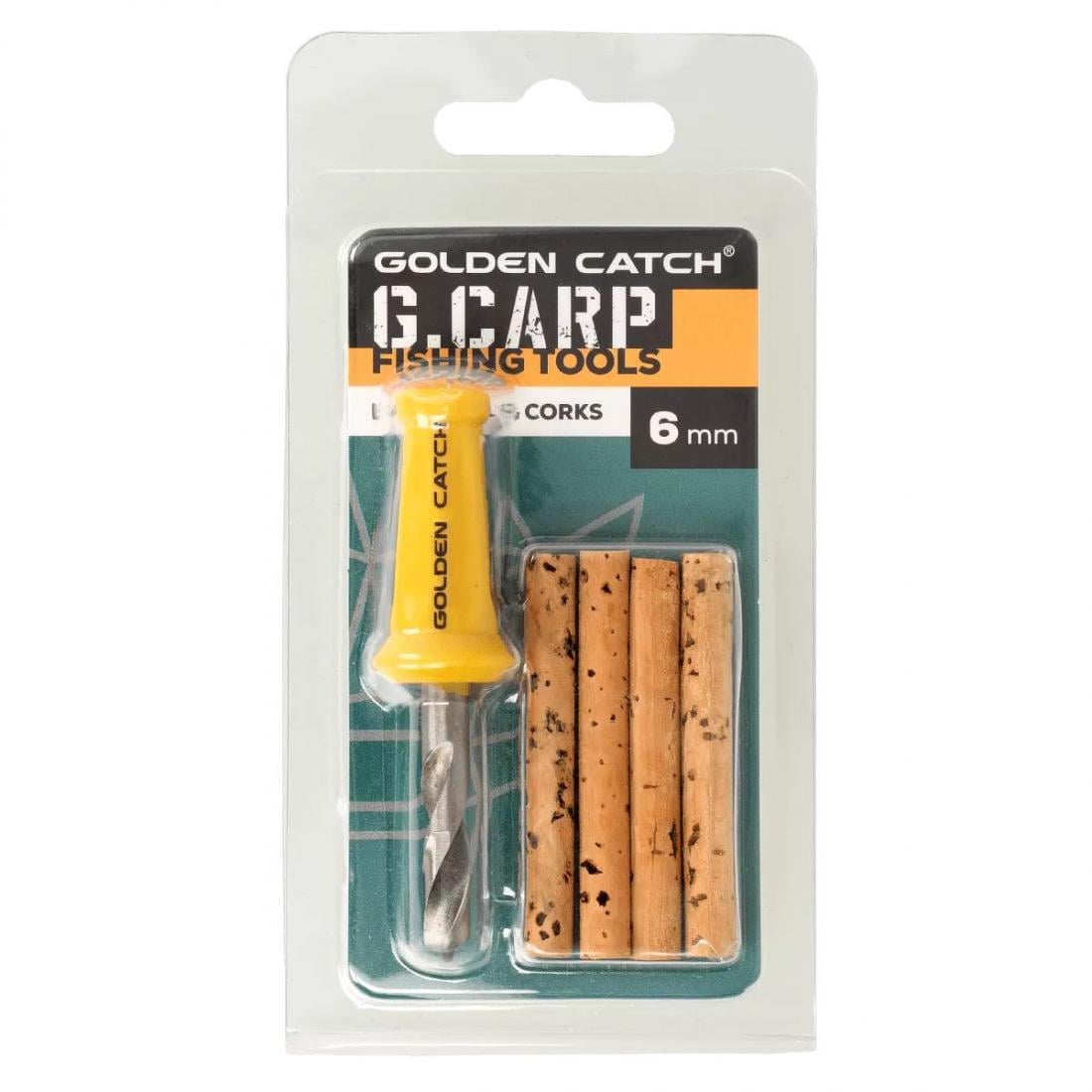 Сверло с пробковыми палочками Golden Catch G.Carp Bait Drill&Corks 6 мм (3KB5120)