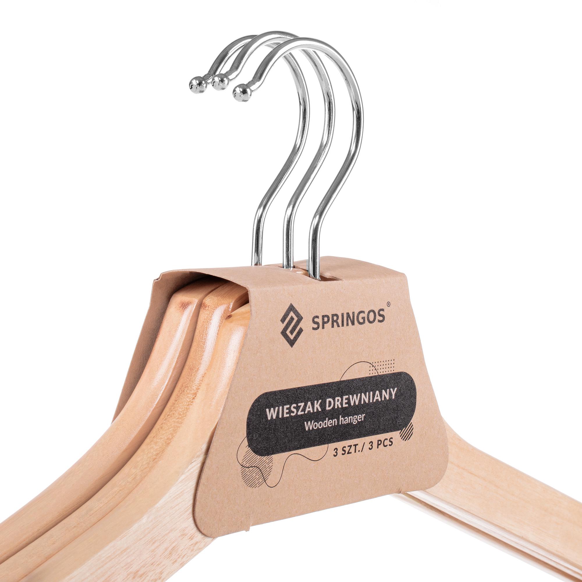 Набор вешалок для одежды Springos дерево 3 шт. (HG0001) - фото 9