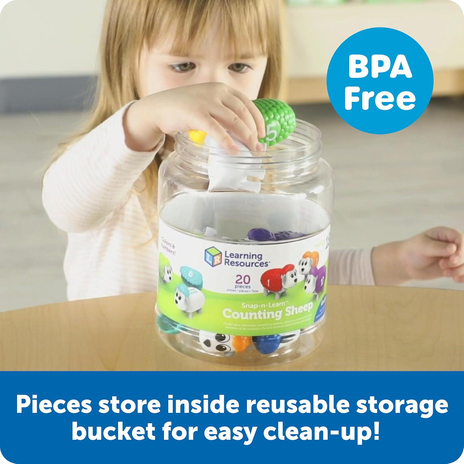 Ігровий набір для рахунку Learning Resources Snap-n-Learn овечки (LER 6712) - фото 5 Ігровий набір для рахунку Learning Resources Snap-n-Learn овечки (LER 6712) - фото 5