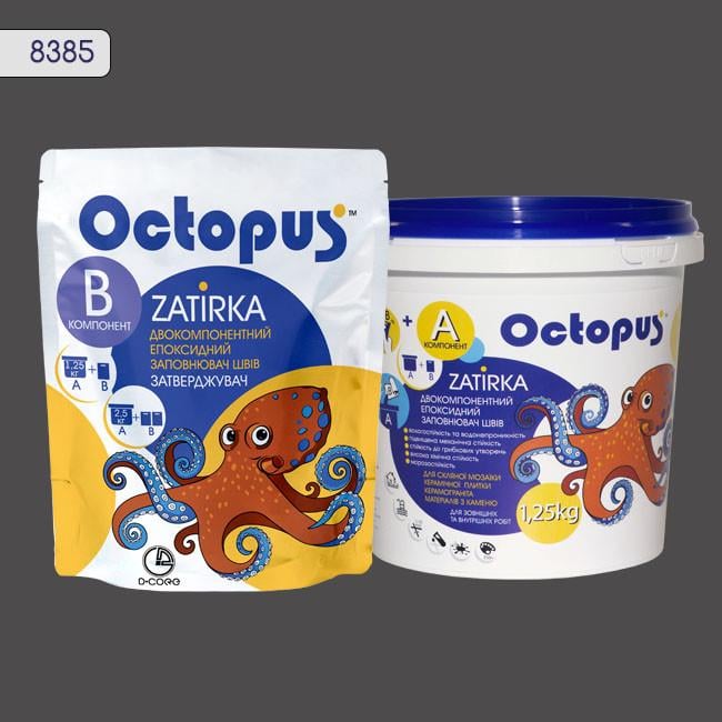 Затирка для плитки Octopus Zatirka 8385 эпоксидная 1,25 кг