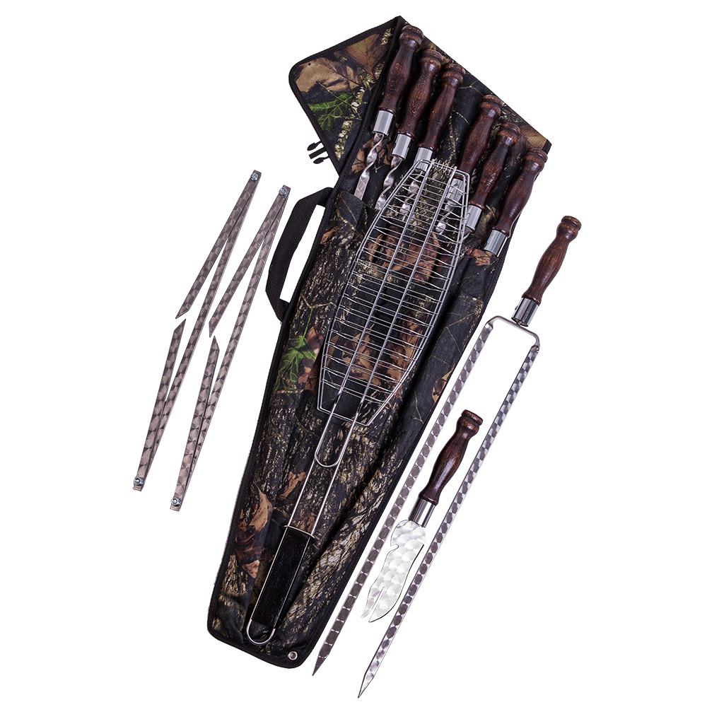 Набор шампуров Gorillas BBQ Охотник в чехле из брезента