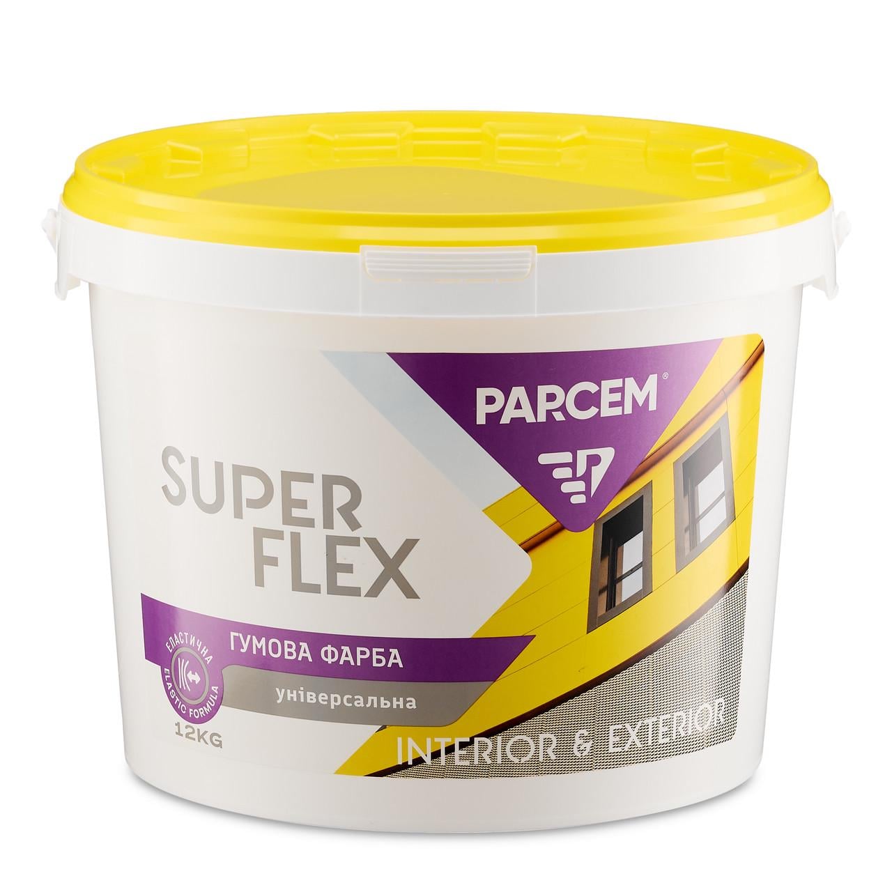 Краска резиновая PARCEM SUPER FLEX для бетона металла дерева износостойкая 12 кг База А (2905881335) (2905881335) Краска резиновая PARCEM SUPER FLEX для бетона металла дерева износостойкая 12 кг База А (2905881335) (2905881335)