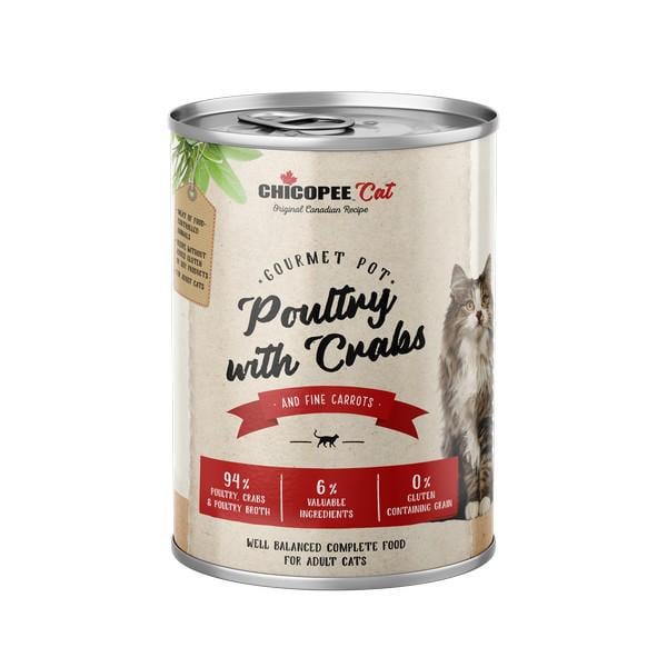 Консерва Chicopee Cat Gourmet pot Poultry & Crabs для котів птах з крабом 400 гр х 6 шт.