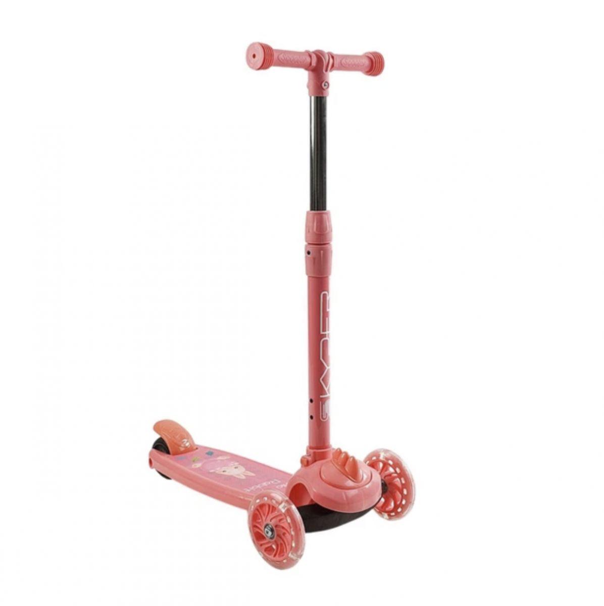 Самокат трехколесные колеса PVC со светом руль съемный (33339866)