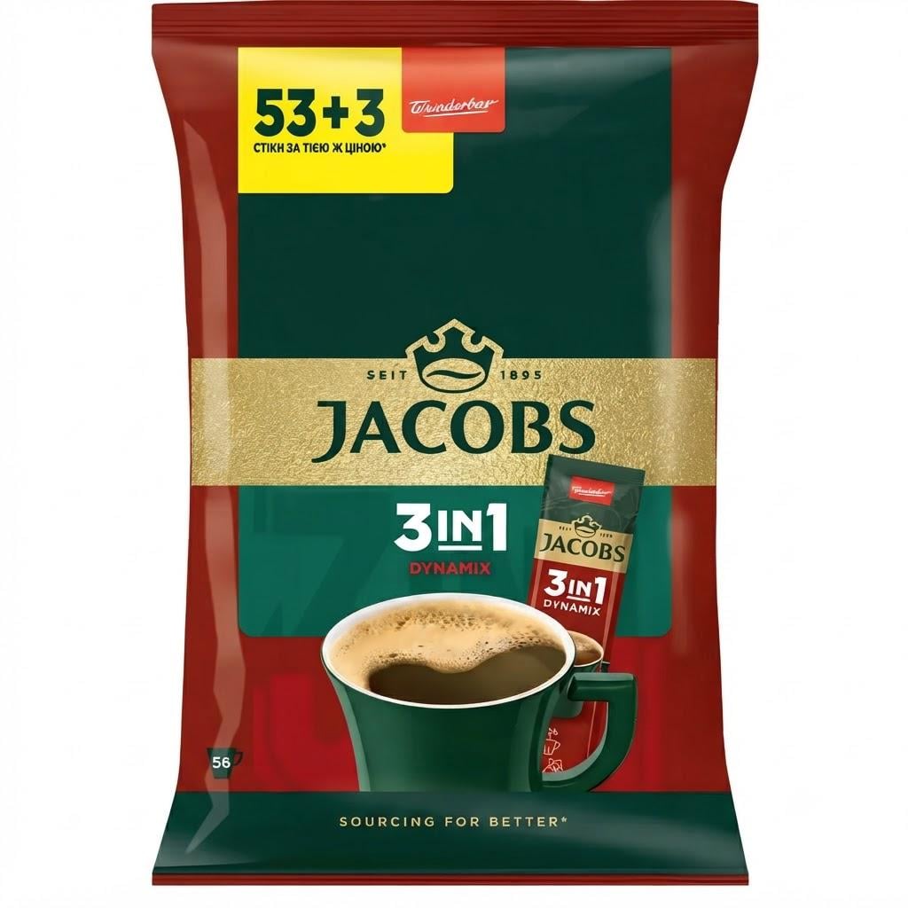 Кофейный напиток Jacobs 3в1 Dynamix 56х12,5 г 700 г (jacn001) Кофейный напиток Jacobs 3в1 Dynamix 56х12,5 г 700 г (jacn001)
