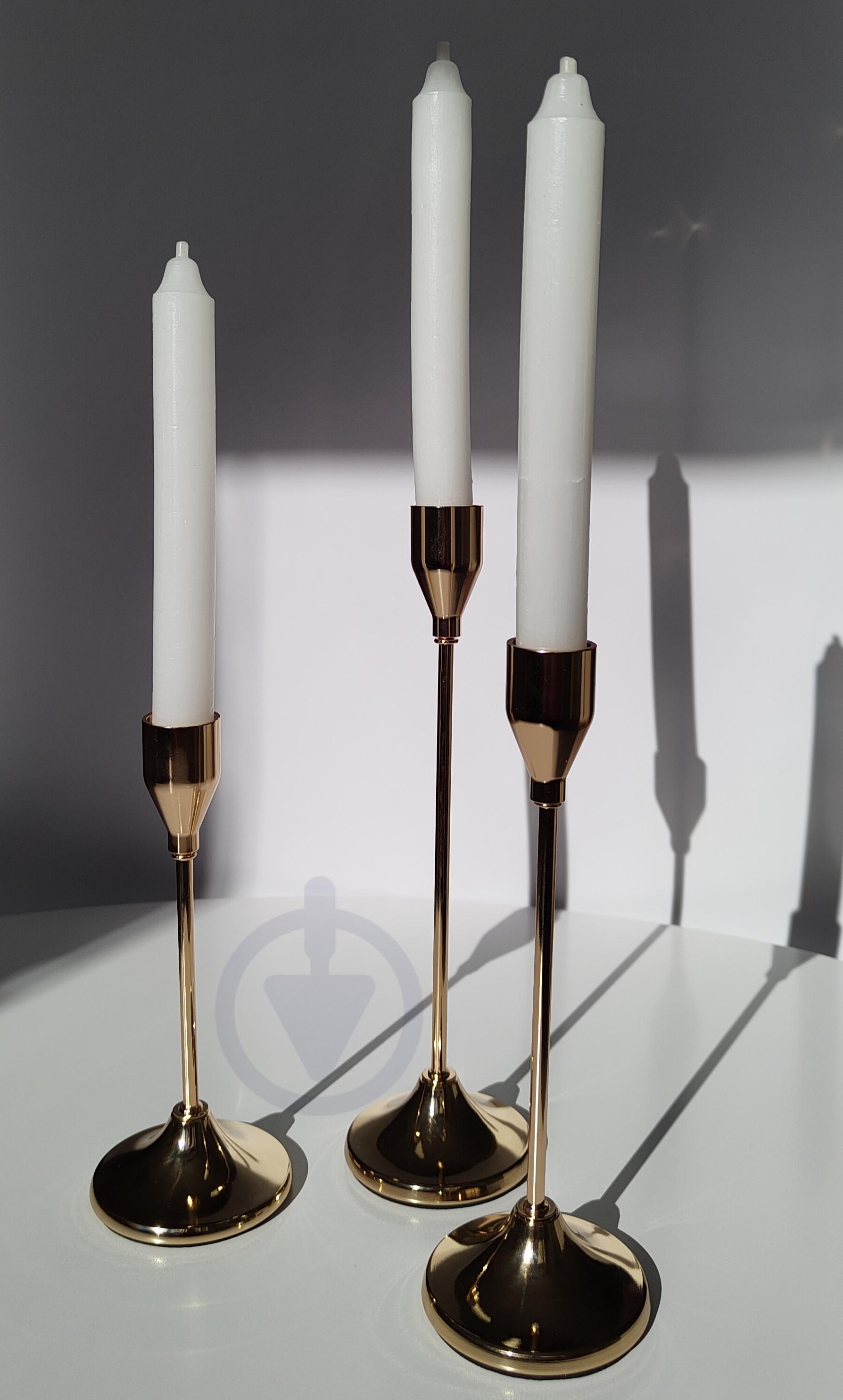 Набор подсвечников 3 шт. Розовый (1581) - фото 2 Набор подсвечников 3 шт. Розовый (1581) - фото 2