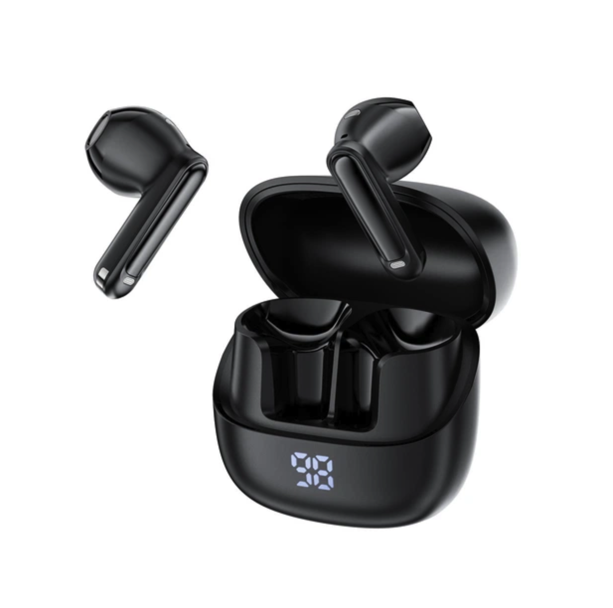 Наушники беспроводные Bluetooth Acefast W2 с 4 микрофонами ENC и активным шумопоглощением ANC TWS с LED-дисплеем