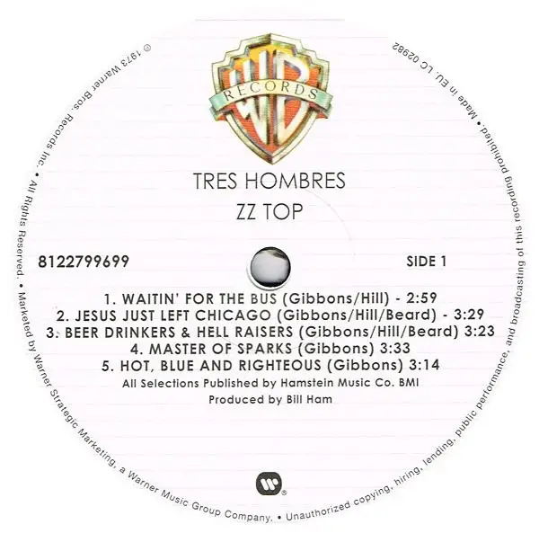 Виниловая пластинка LP Zz Top Tres Hombres - фото 4