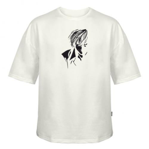 Футболка оверсайз FATLINE Death Note Тетрадь Смерти XS Молочный (11278980-63-11001-XS)