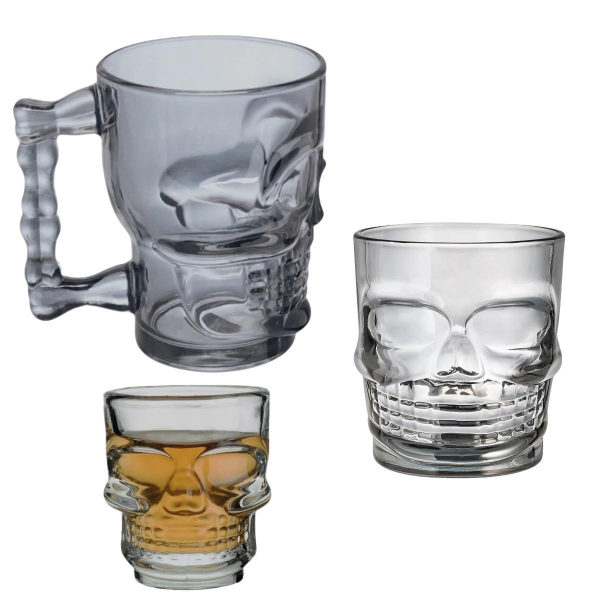 Набор бокалы для пива стаканы и рюмки KITUA Череп 18 предметов Grey Набор бокалы для пива стаканы и рюмки KITUA Череп 18 предметов Grey