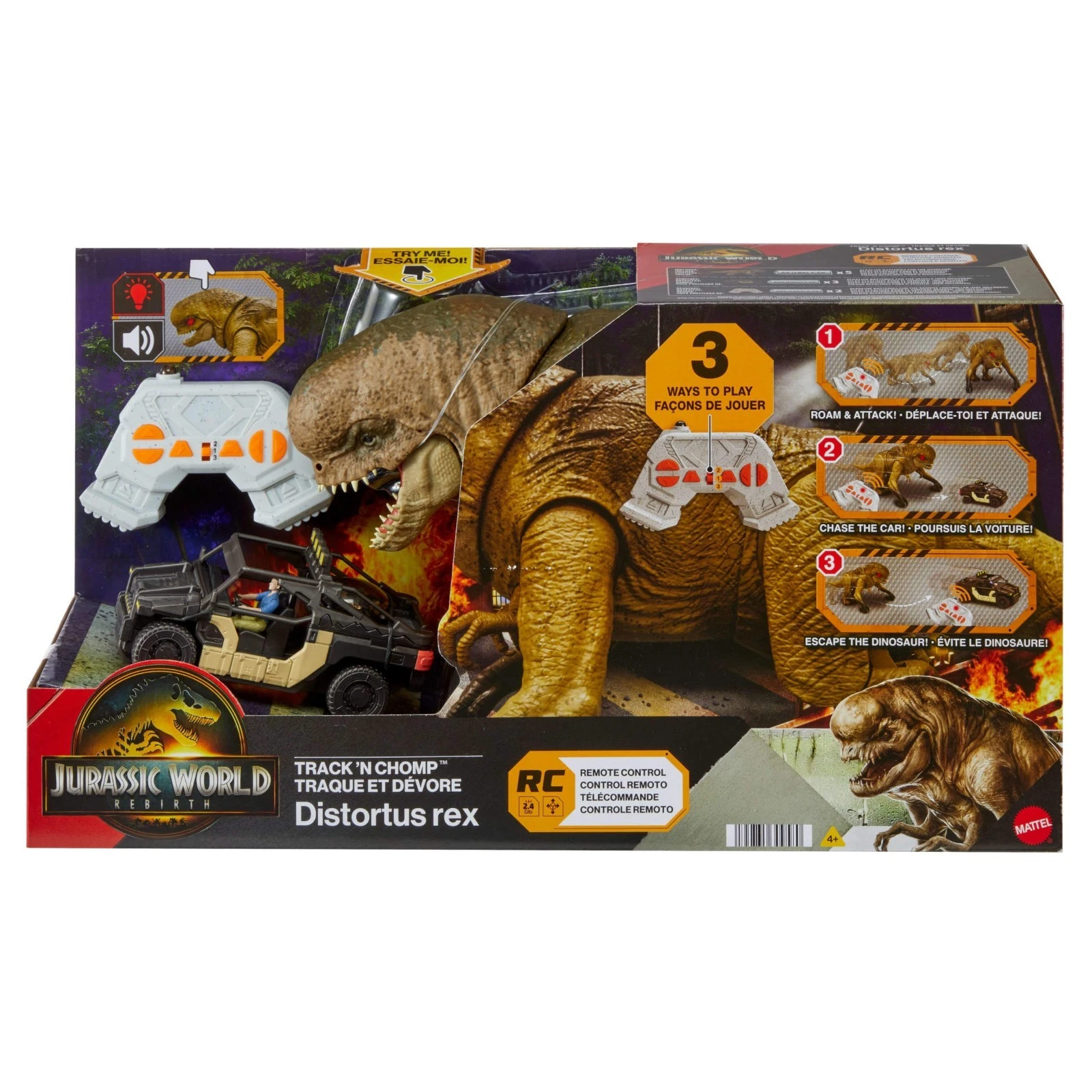 Динозавр Дістортус Рекс на радіокеруванні Jurassic World Rebirth Remote Control Track 'n Chomp Dinosaur Distortus Rex (985584958)