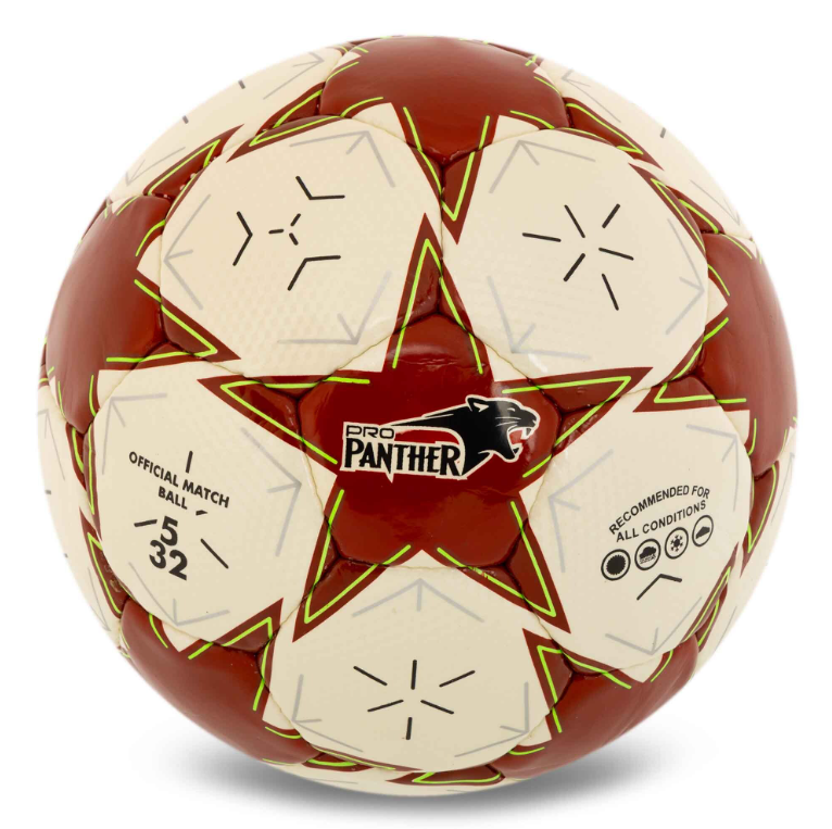 Мяч футбольный BALLONSTAR CRYSTAL FB-7933 №5 ламинированный сшитый вручную Бело-красный (29655084)