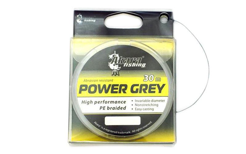 Шнур Akara Power 30 м 0,10 мм 4.9 кг Grey (10579)