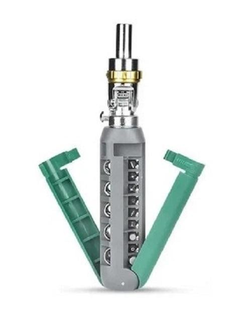 Отвертка поворотная с насадками 14в1 (16999)