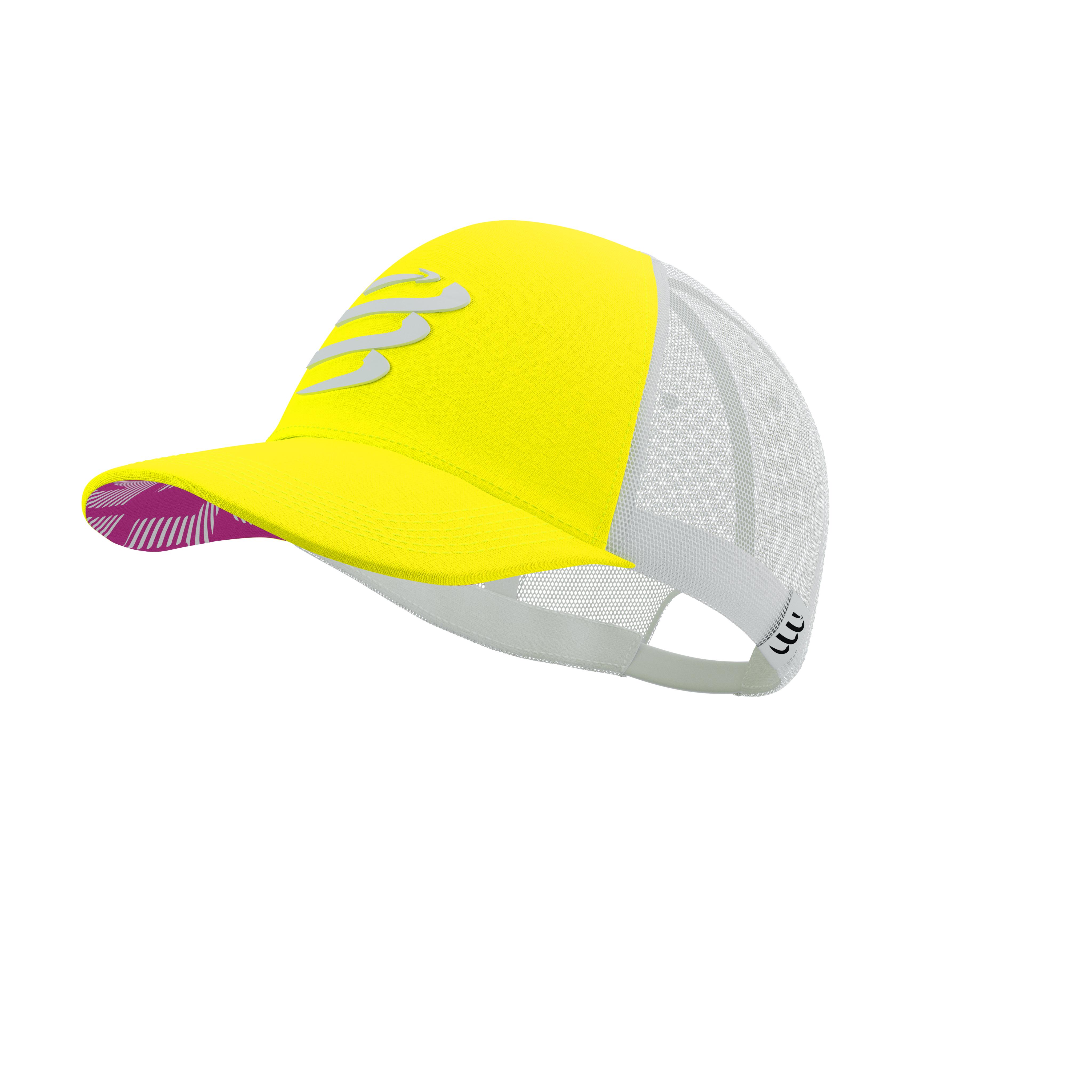 Кепка з вигнутим козирком Compressport Trucker Cap Safe Yellow/White - фото 3