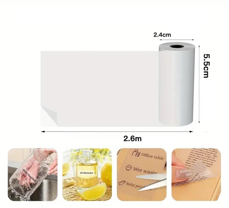 Бумага для термопринтера самоклеящаяся 57 мм Прозрачный (540) - фото 4