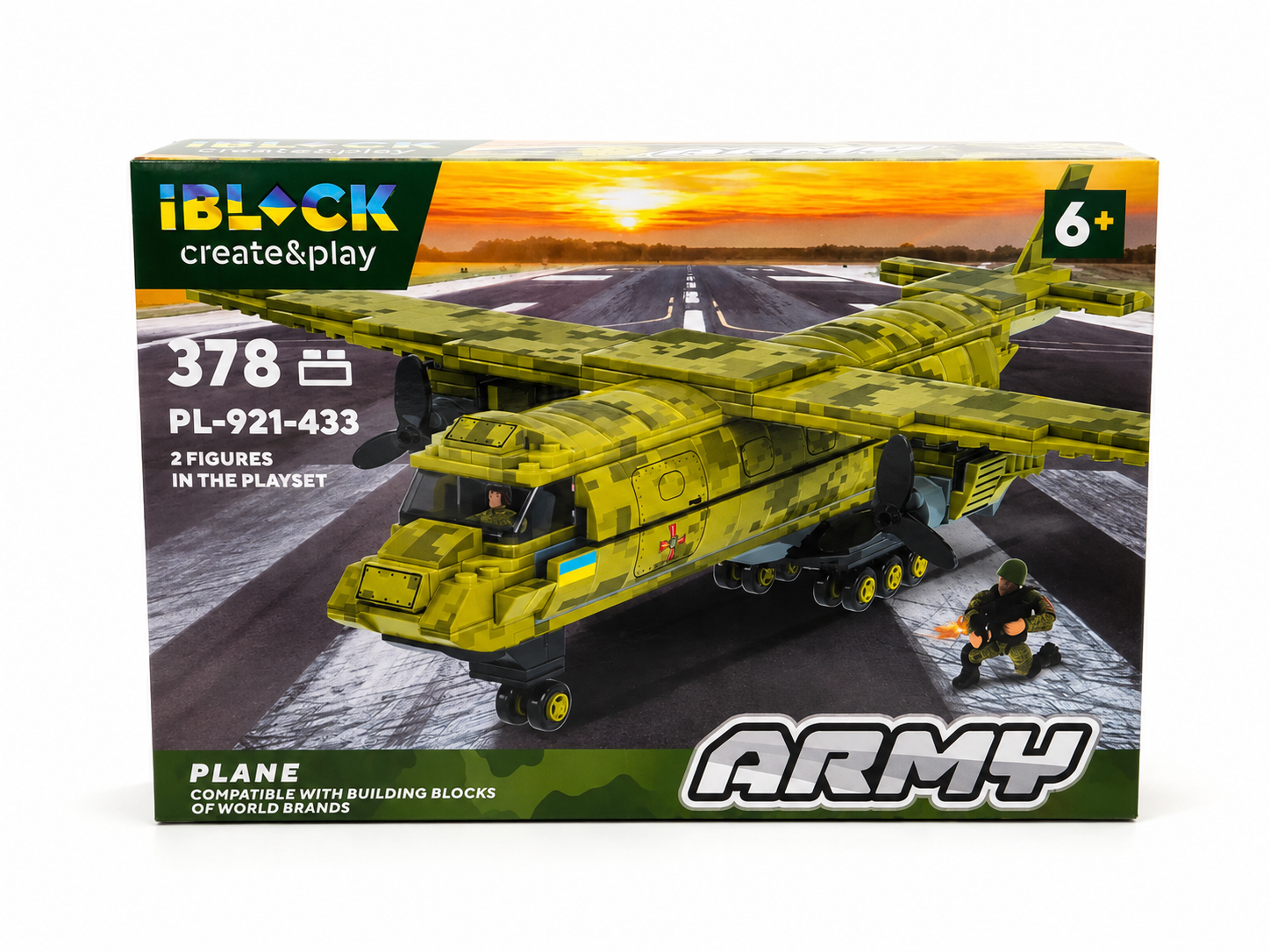 Конструктор PL-921-433 Iblock Самолет ВСУ 378 дет. (1872611090)