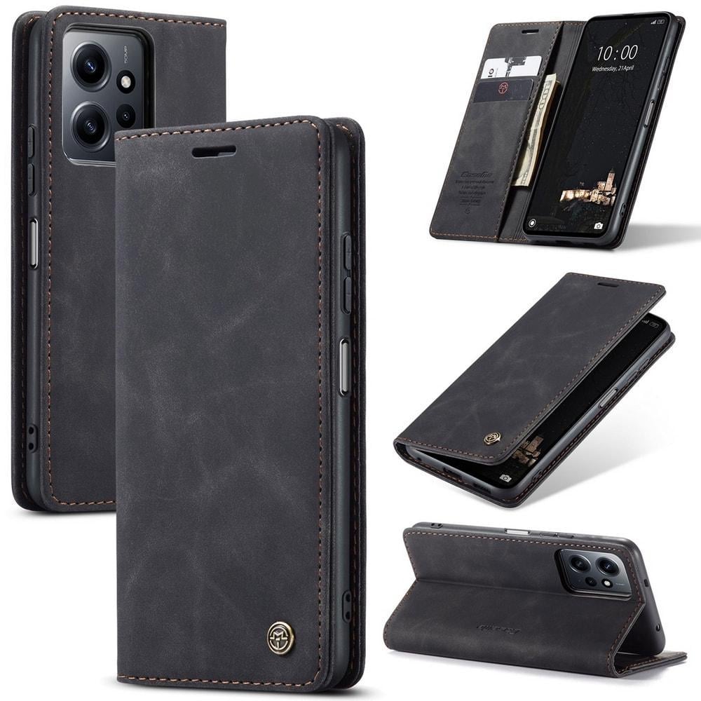 Чехол книжка с магнитом Xiaomi Redmi Note 12 CaseMe Black (32843-2B)
