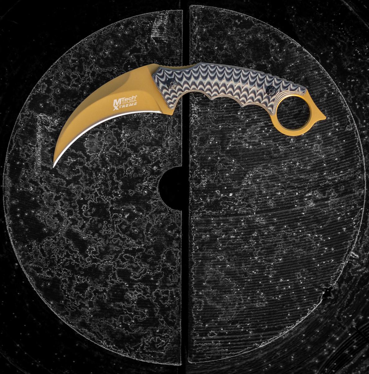 Нож боевой Master Cutlery M-Tech Extreme Karambit Tan армейский (MX-8140BN) - фото 2