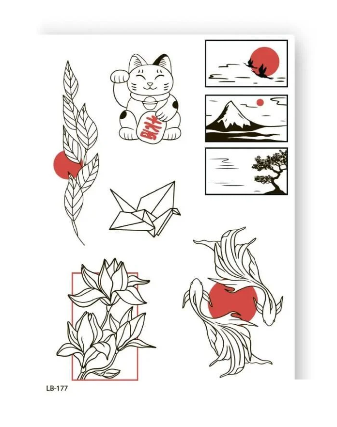 Набір тату тимчасових ASIAN MOOD (LB-177)