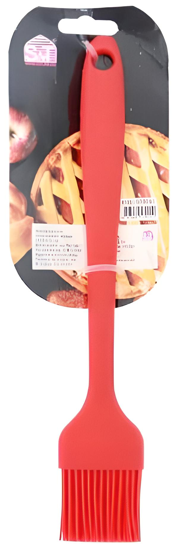 Кисть силиконовая 21х3,5х1 см с пластиковой ручкой Красный (ST-3200-61) Кисть силиконовая 21х3,5х1 см с пластиковой ручкой Красный (ST-3200-61)
