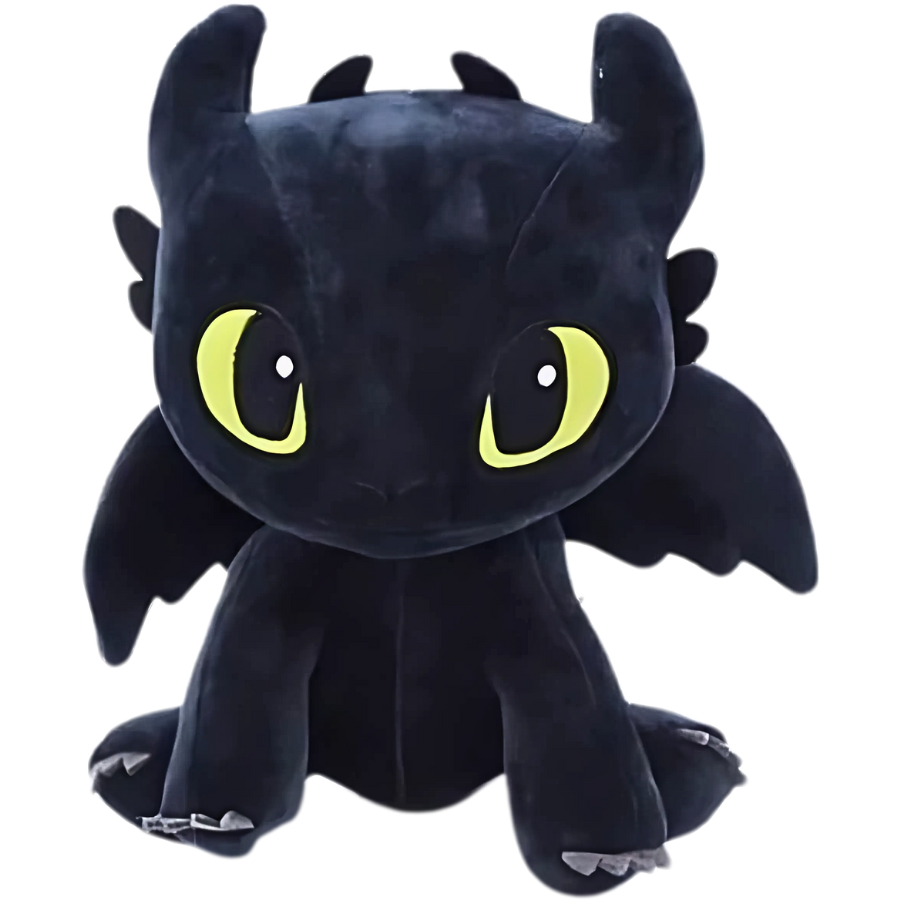 Мягкая игрушка дракон Беззубик ночная фурия Как приручить дракона 25 см Черный (9081/25)