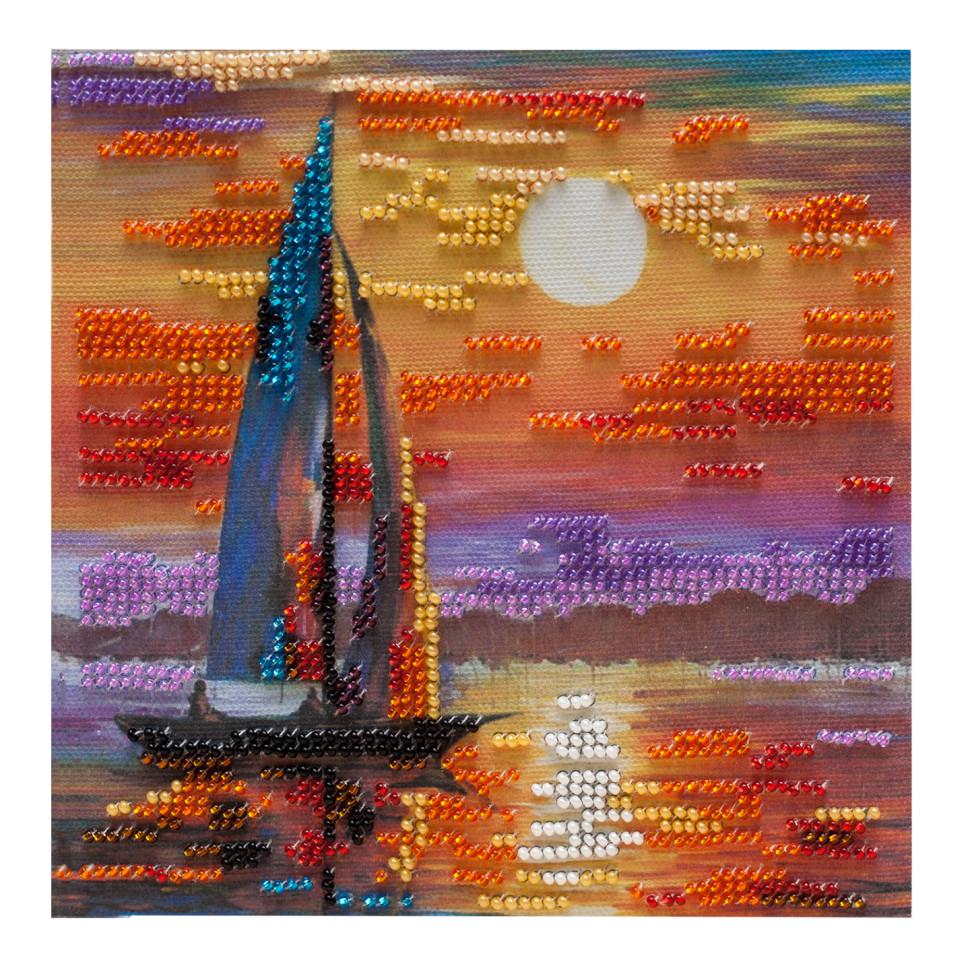 Набор для вышивки бисером Abris Art Штиль 15х15 см Разноцветный (AM-080)