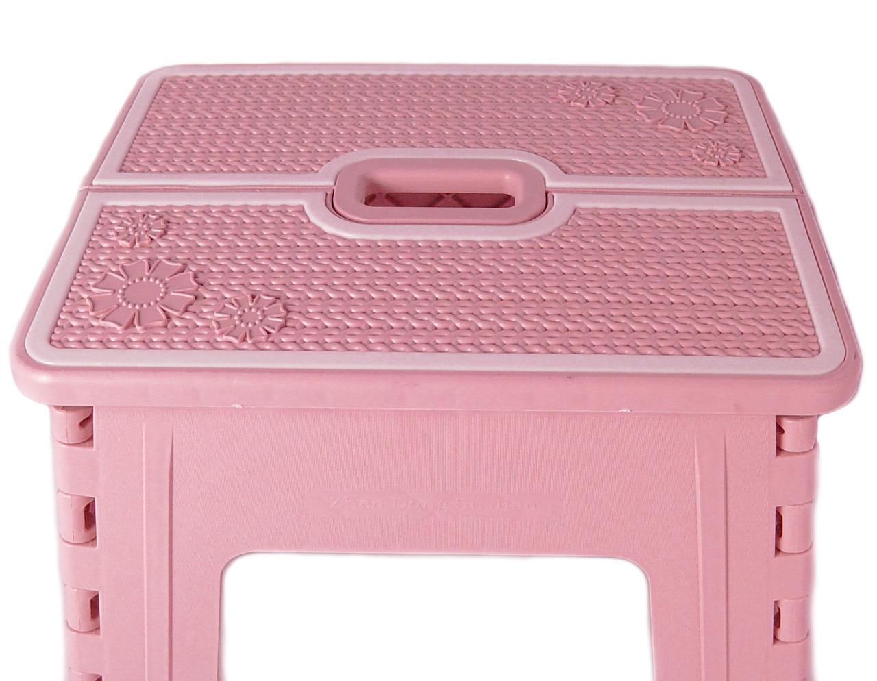 Табурет раскладной Stenson R87943 30х25х30 см Розовый (76b557cc) - фото 3 Табурет раскладной Stenson R87943 30х25х30 см Розовый (76b557cc) - фото 3