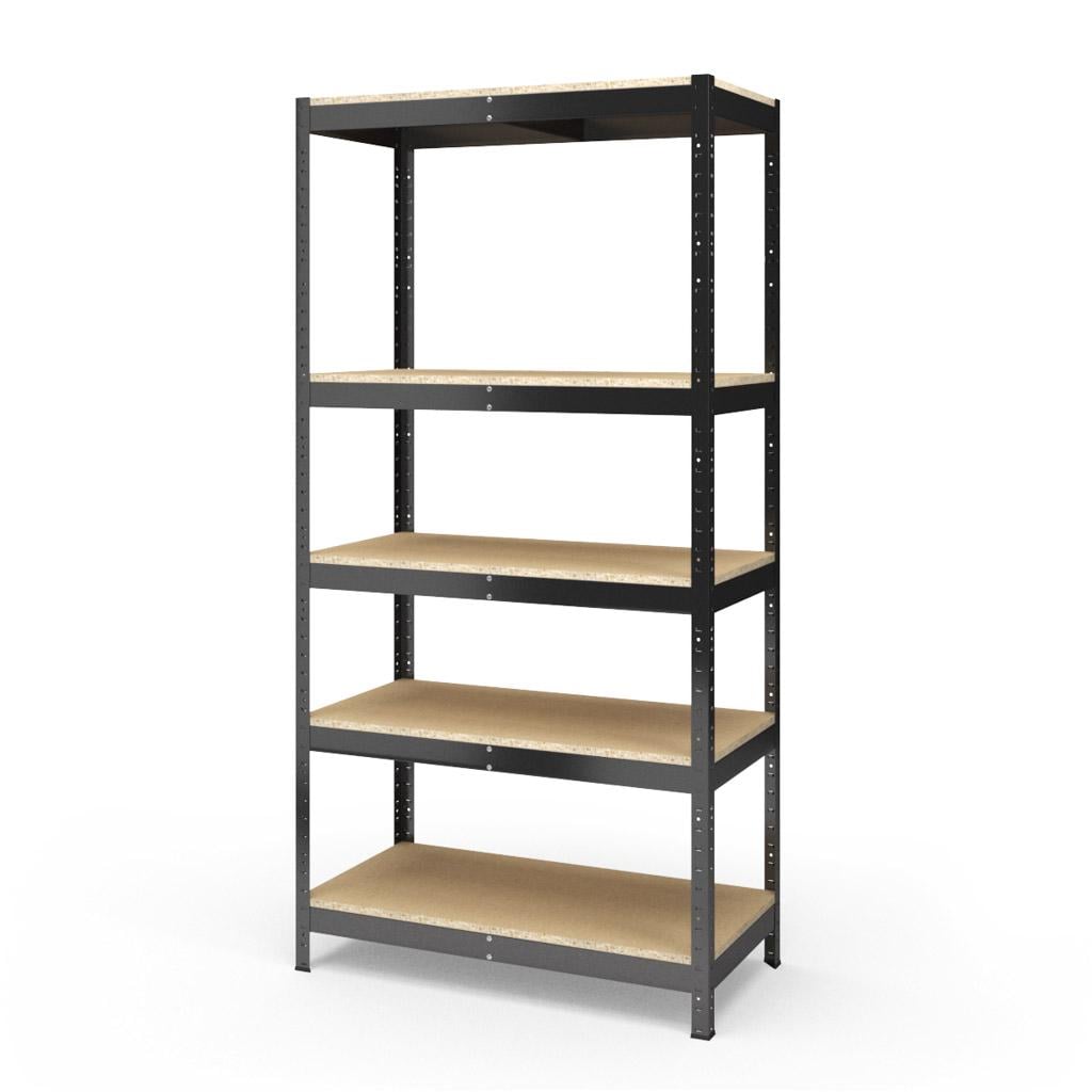 Стеллаж металлический ХАРДИ 240х90х40 см крашенный на 5 полок из ДСП Черный (314466) Стеллаж металлический ХАРДИ 240х90х40 см крашенный на 5 полок из ДСП Черный (314466)