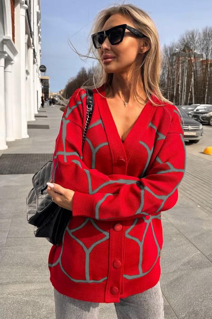 Кардиган жіночий one size Червоний (194422) - фото 3