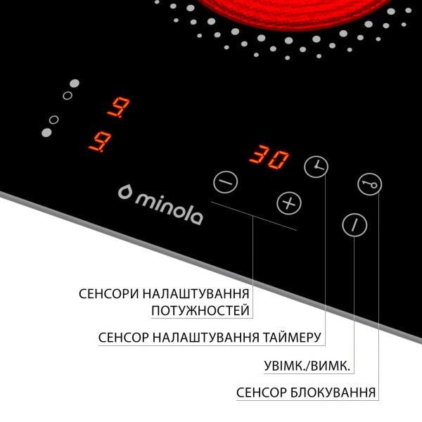 Варочная поверхность электрическая Minola MVH 3030 KBL (1365686) - фото 6