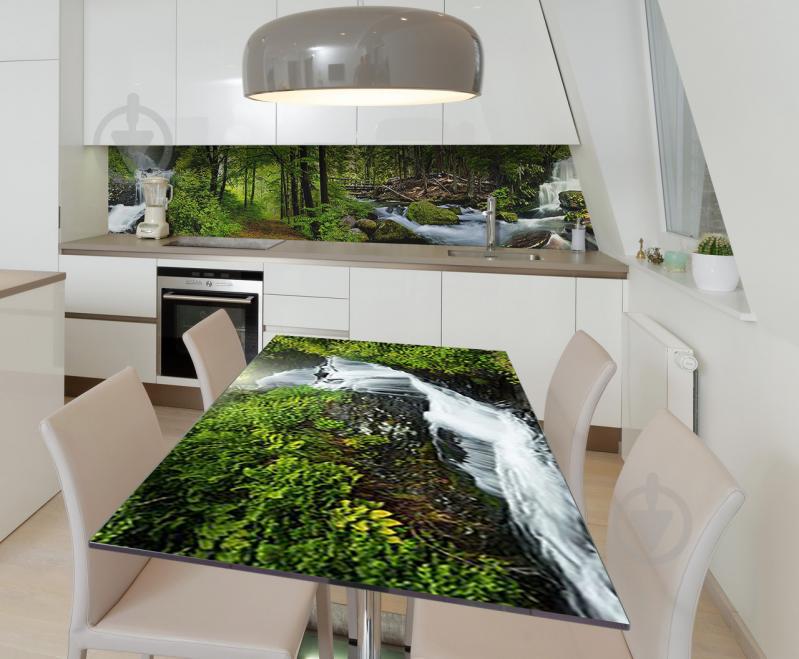Наклейка 3Д виниловая на стол Zatarga «Шёпот водопадов» 650х1200 мм для домов, квартир, столов, кофейн, кафе Наклейка 3Д виниловая на стол Zatarga «Шёпот водопадов» 650х1200 мм для домов, квартир, столов, кофейн, кафе