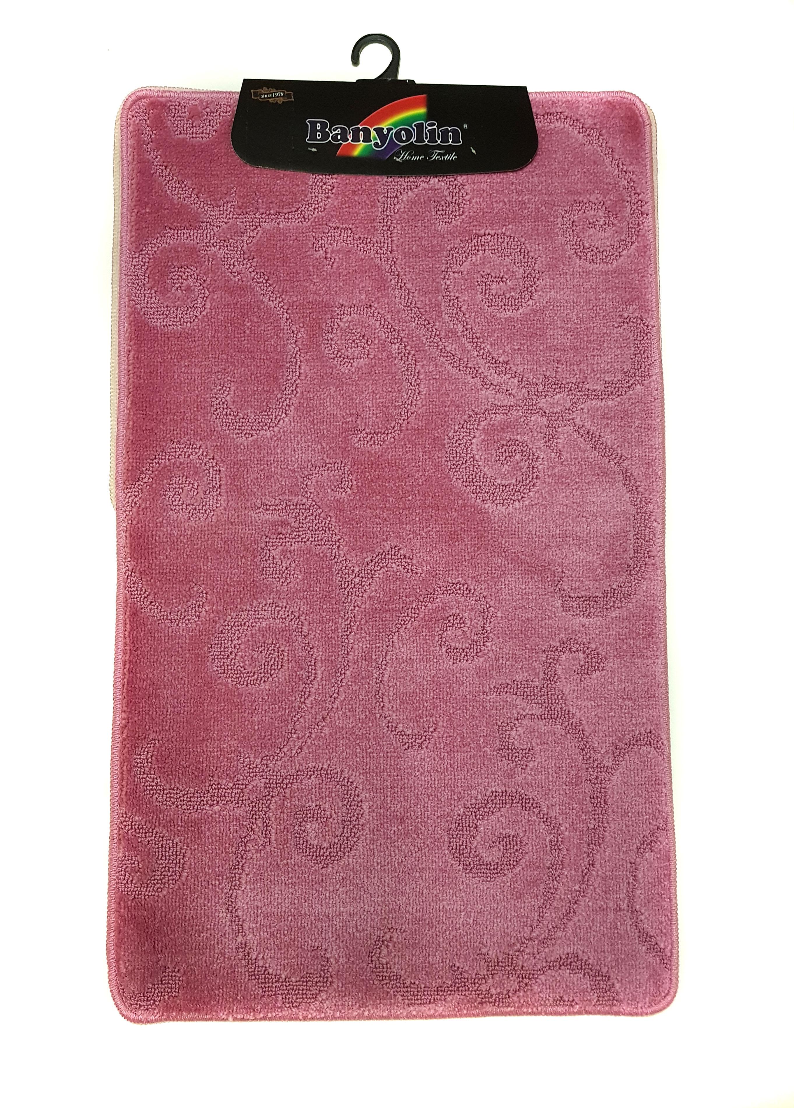 Набор ковриков в ванную комнату Banyolin Silver 0,6х1 м/0,6х0,5 м Fuchsia (CLT 14 8) - фото 2