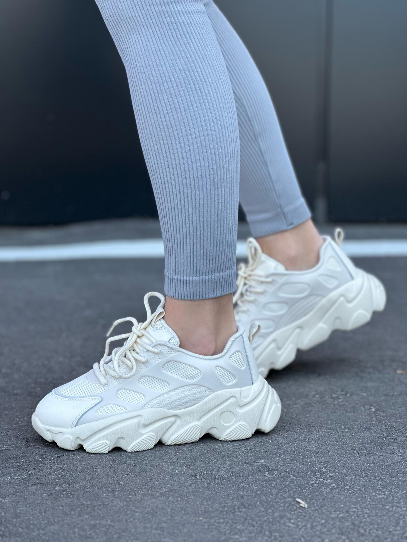 Кроссовки женские натуральная кожа/текстиль р. 38 Молочный (9546507) - фото 6 Кроссовки женские натуральная кожа/текстиль р. 38 Молочный (9546507) - фото 6